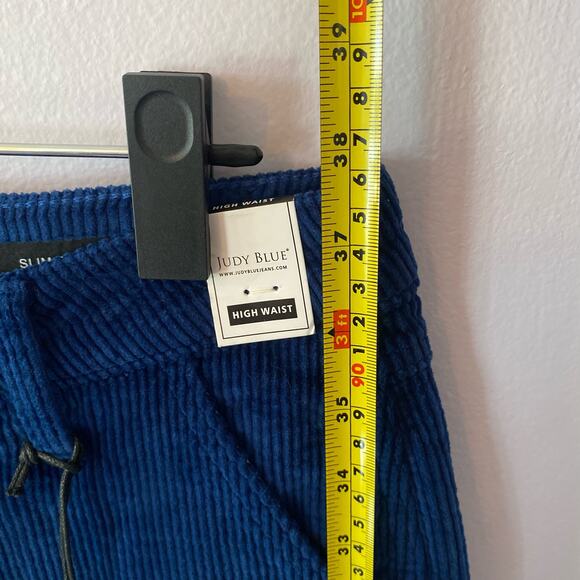 NWT Judy Blue Women's size 29 Slim Fit Blue Corduroy High Waisted Pants - Picture 10 of 12